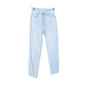 American Eagle Strigid Highest Waist Crossover Baggy Straight Jeans Size 000